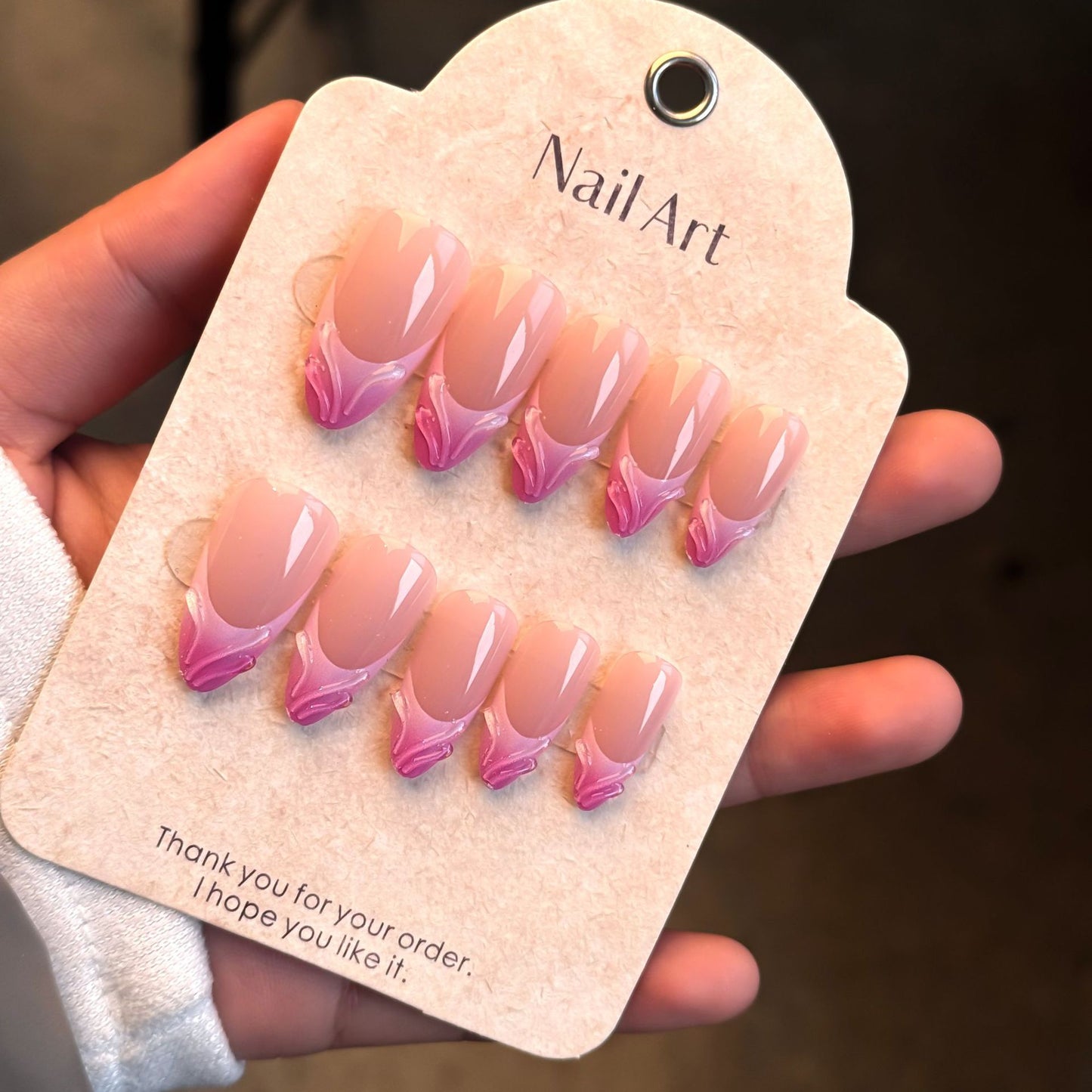 Elegante Künstlerische Florale Press-On Nagel Set Brehn