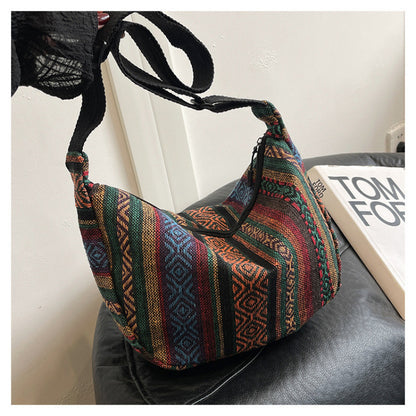 WoBohemian Ethnisches Muster Hobo Tasche Brehn