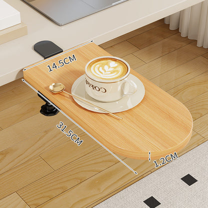 Clamp-On Klappbarer Bambus-Seitentablettisch für Schreibtisch und Sofa