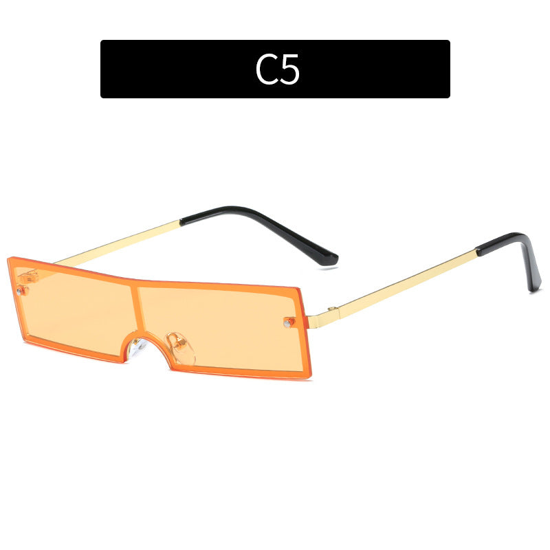 Modische rechteckige Shield-Sonnenbrille