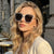 Damen Modische Sonnenbrille mit edlem Kettenrahmen Brehn