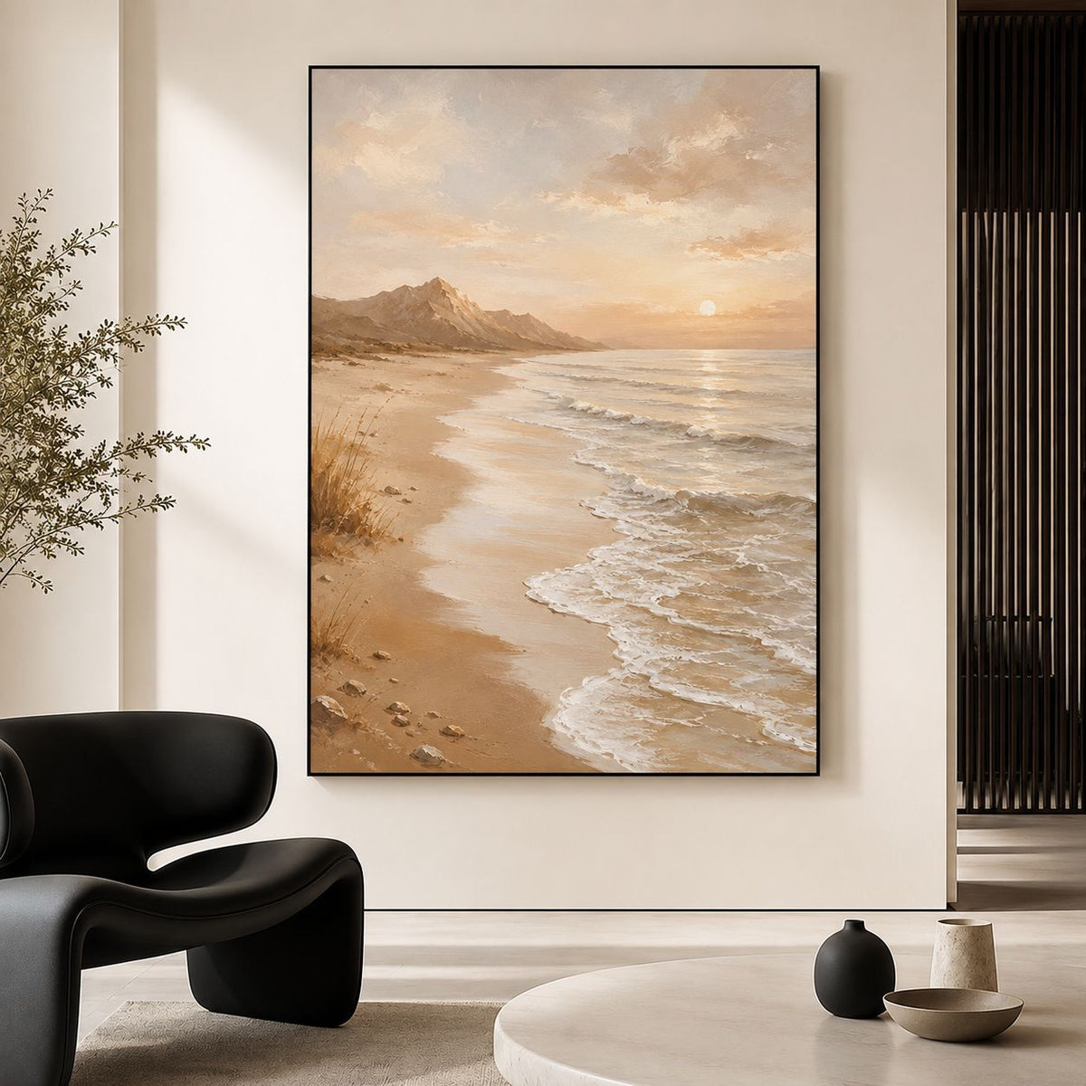 Abstraktes Küstenlandschaft Leinwand Kunstwerk
