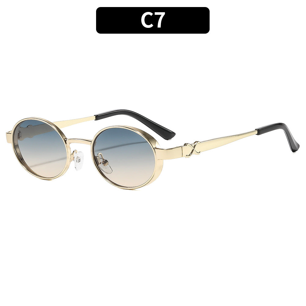 Luxus ovale Rahmen Sonnenbrille