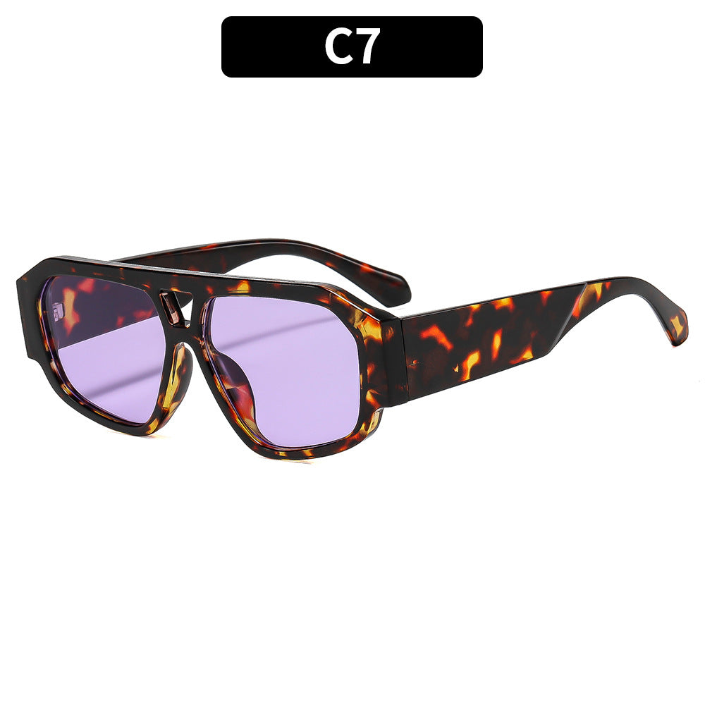 Fette geometrische Schild Sonnenbrille 1787664388