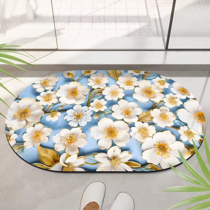Floral Print Teppich Brehn
