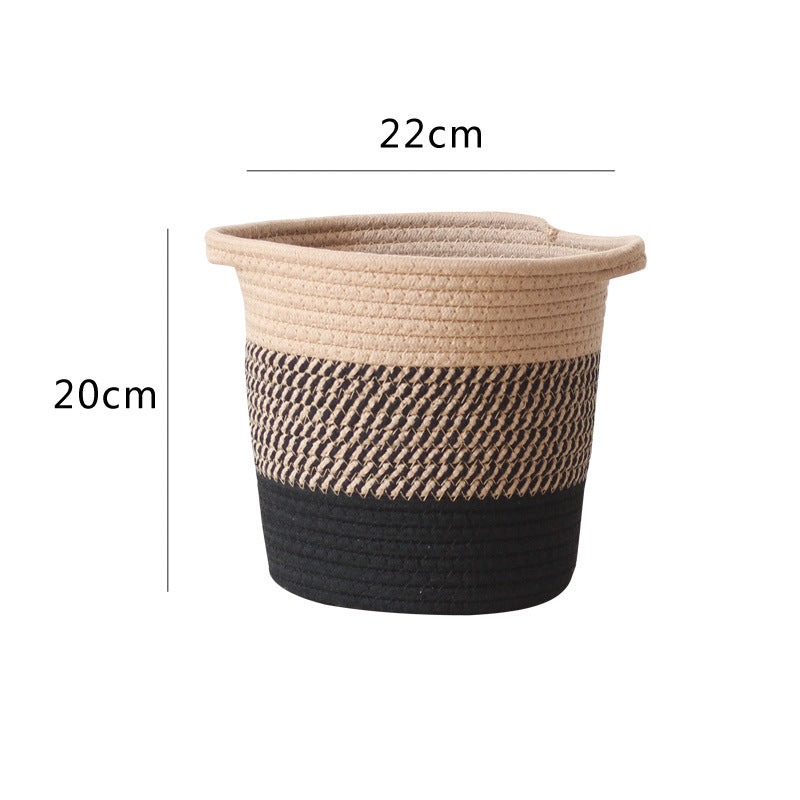 Moderner Aufbewahrungskorb mit grauem Strickmuster Brehn