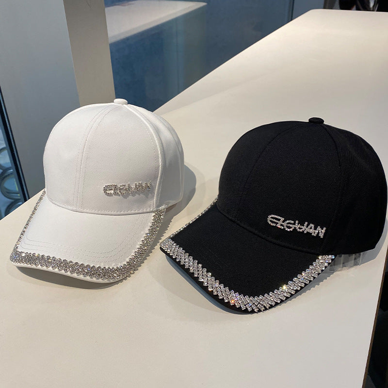 Damen Glitzernde Strass-besetzte Baseballkappe Brehn
