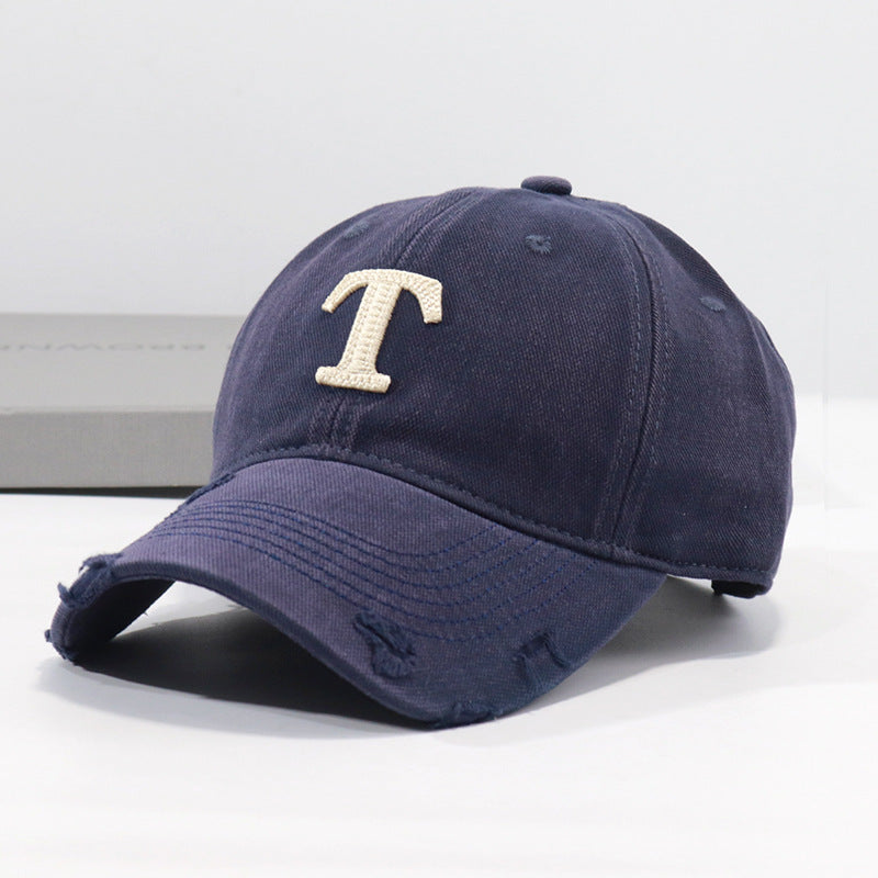 Herren Distressed Denim Cap Brehn