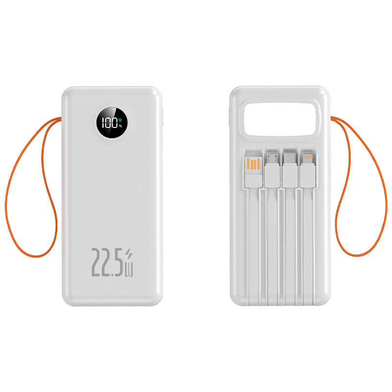Tragbare Qi-Ladepowerbank mit Integrierter Schnellladefunktion und Digitaler Anzeige Brehn