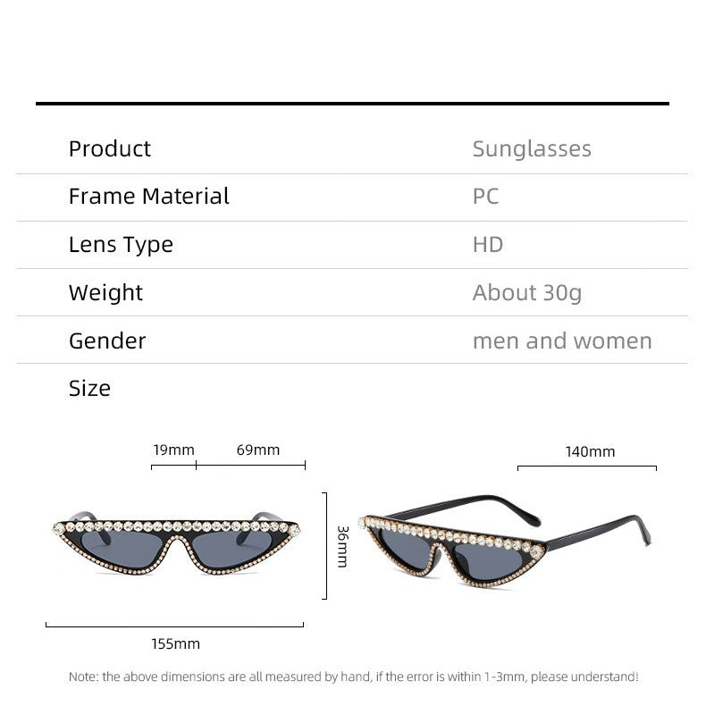 Damen Cat-Eye Sonnenbrille mit funkelndem Steinbesatz Brehn