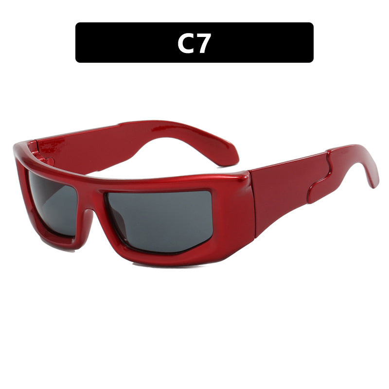 Damen sportliche Sonnenbrille mit breitem Rahmen und polarisierten Gläsern Brehn