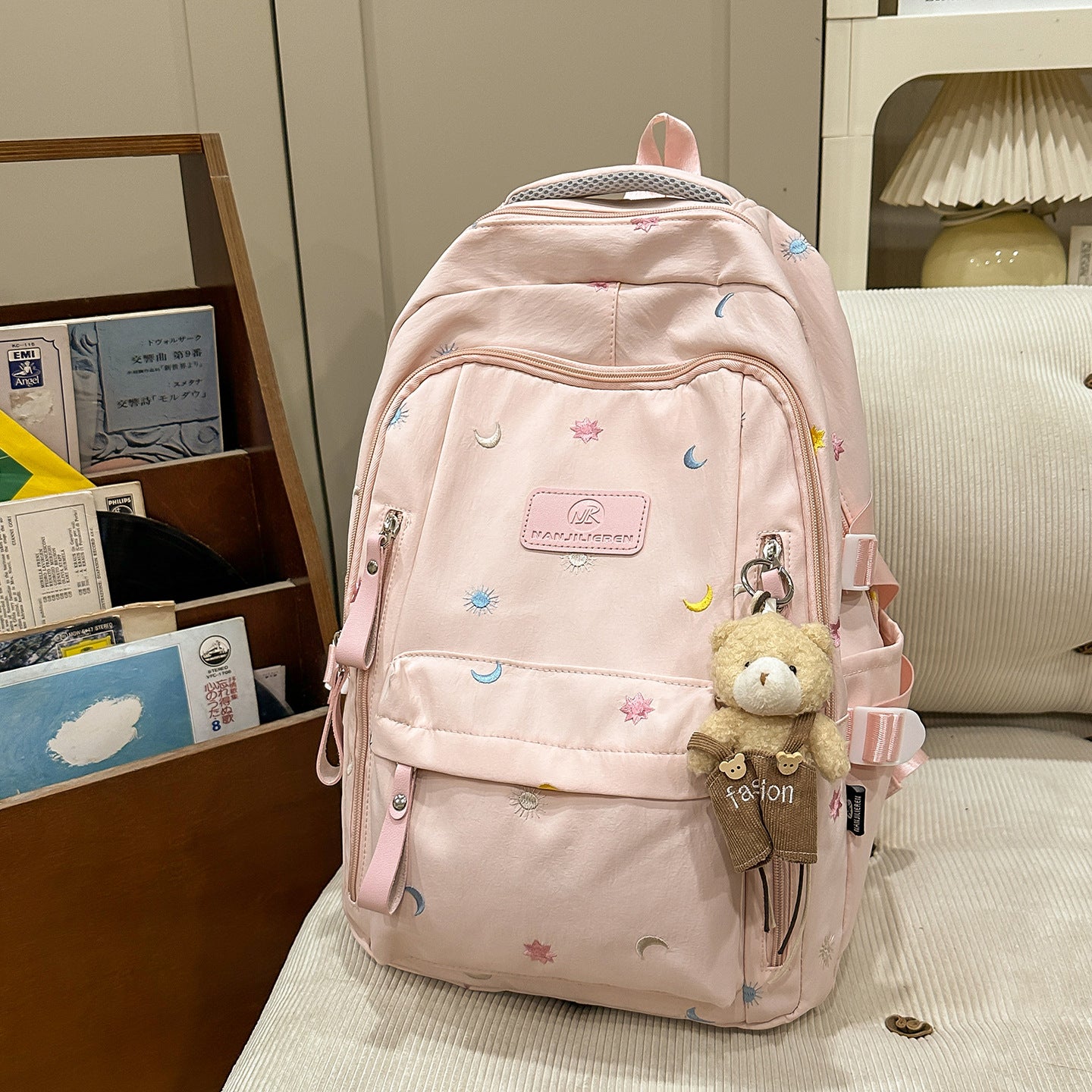 Multi-Pocket Grafik Verziertes Schul-Rucksack