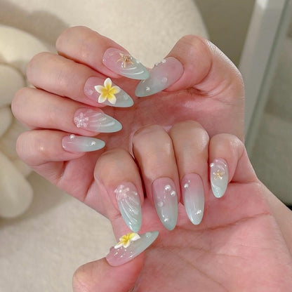 Floral-Accent Press-On Nail Art Kit Brehn