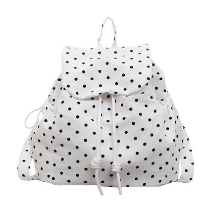 Süßer gepunkteter Drawstring-Rucksack