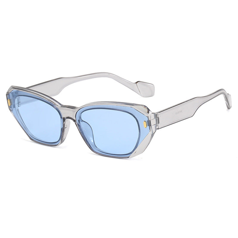 Damen geometrische Designer-Sonnenbrille mit markantem Rahmen Brehn