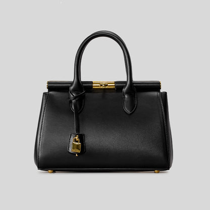 Strukturierte Leder-Handtasche