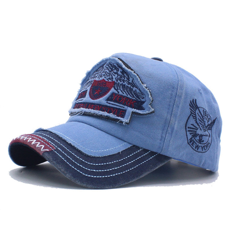 Herren Destroyed Denim Cap Brehn