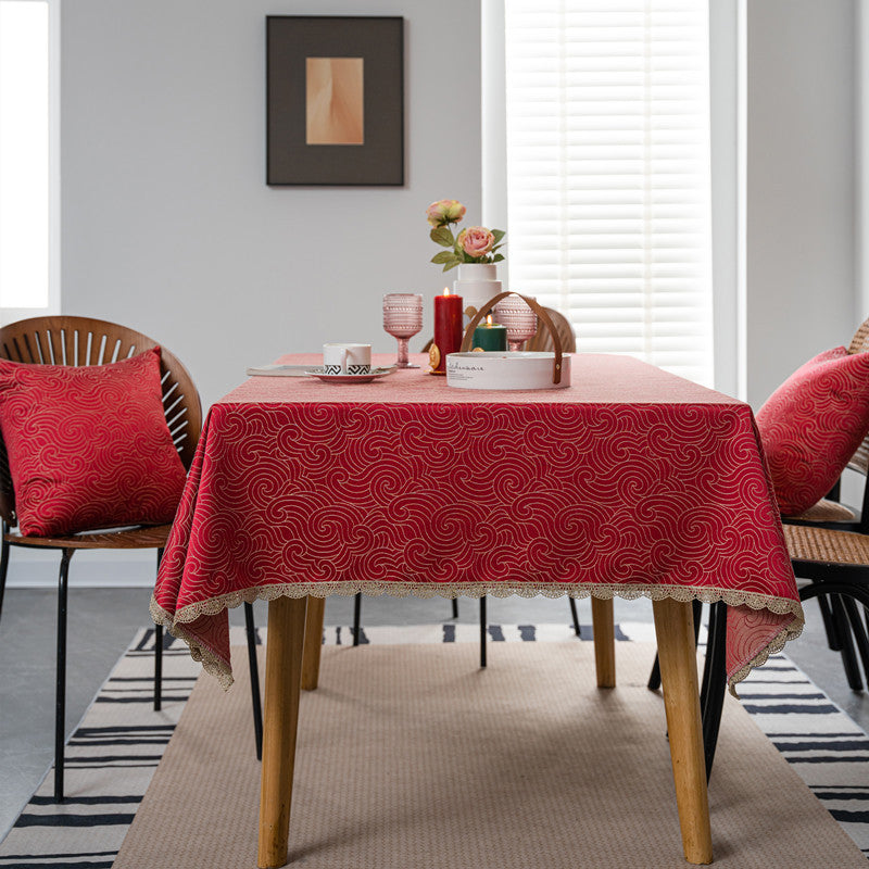 Elegante kariert Tischdecke