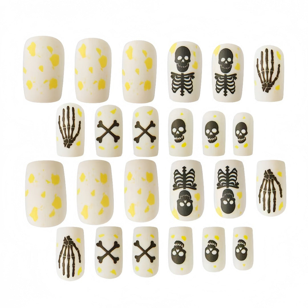 Kreatives Skelett-Nagelkunstdesign Brehn