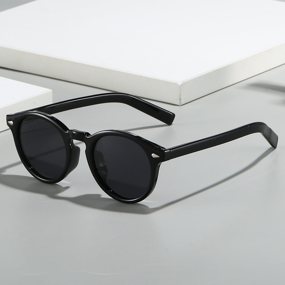 Damen modische Sonnenbrille mit transparentem Rahmen und gelben Gläsern Brehn