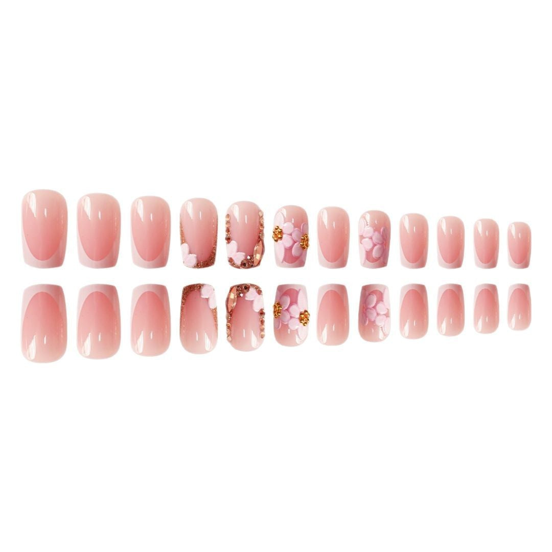 Chic Floral Press-On Nail Art Extensions Brehn