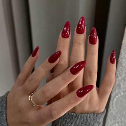 Premium Glänzende Stiletto Nagelkunst Brehn