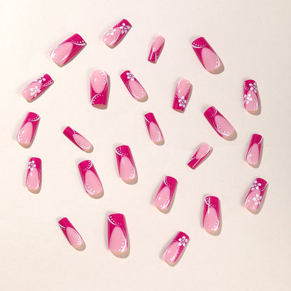 Dekorative French Tip Acryl Nagelkunst Brehn
