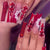 Dekorative Strass Press-On Nagelkunst Brehn