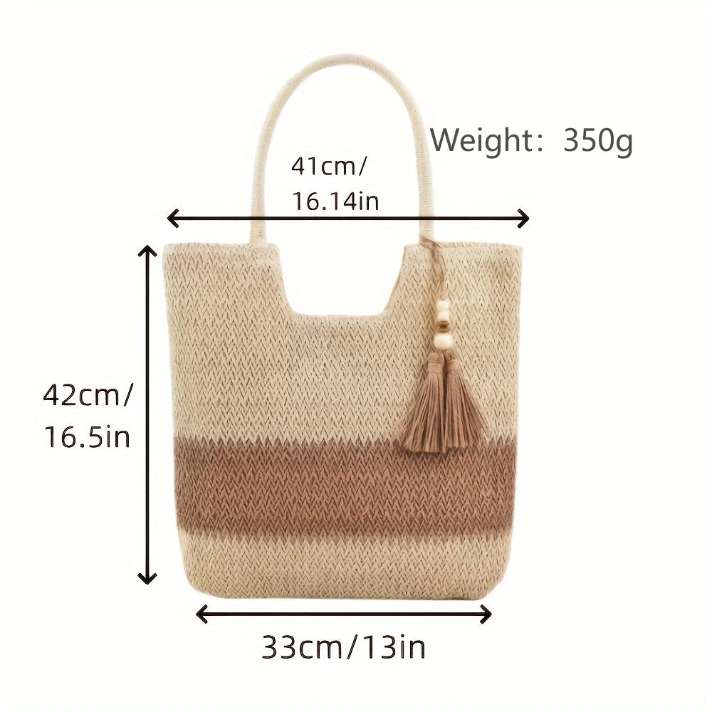 Exklusive und Handgefertigte Strandtasche mit Fransen Brehn