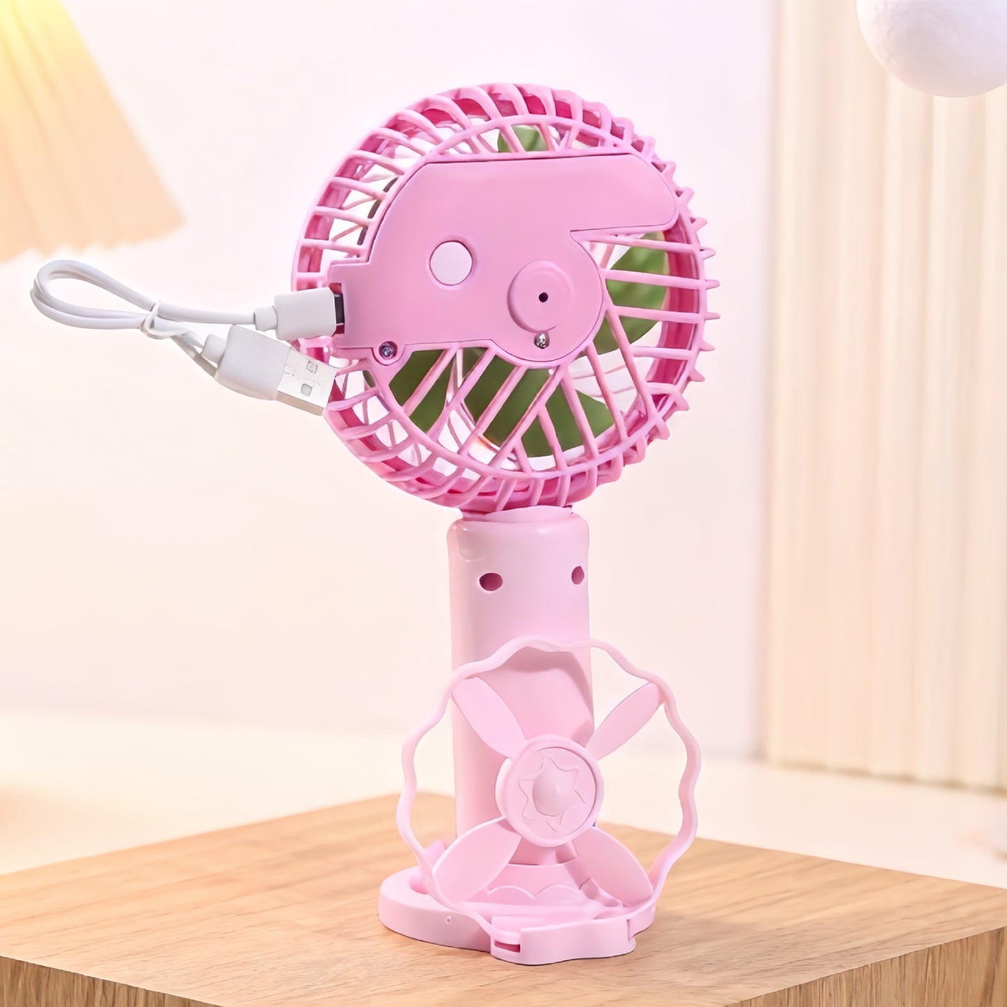 Damen Tragbarer Handventilator mit flexibler Neigungsverstellung und stufenloser Geschwindigkeitsregelung Brehn