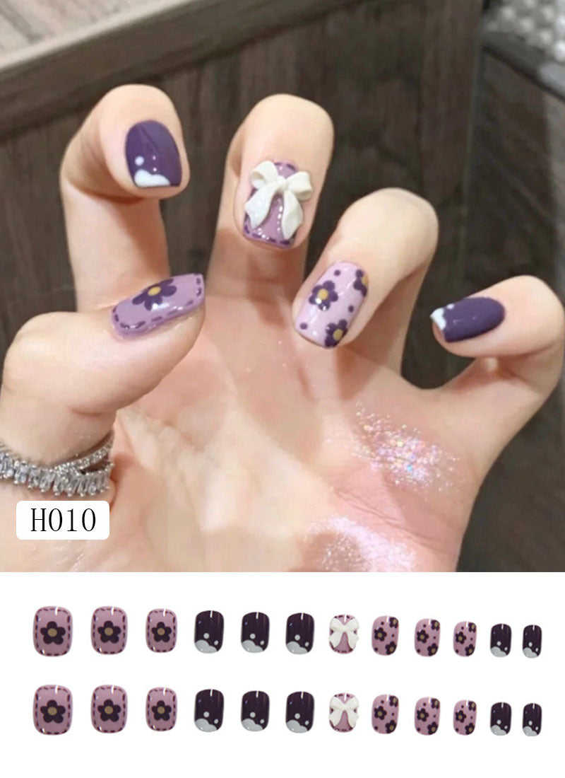 Künstliche Nagelspitzen mit Schleifen-Design Brehn