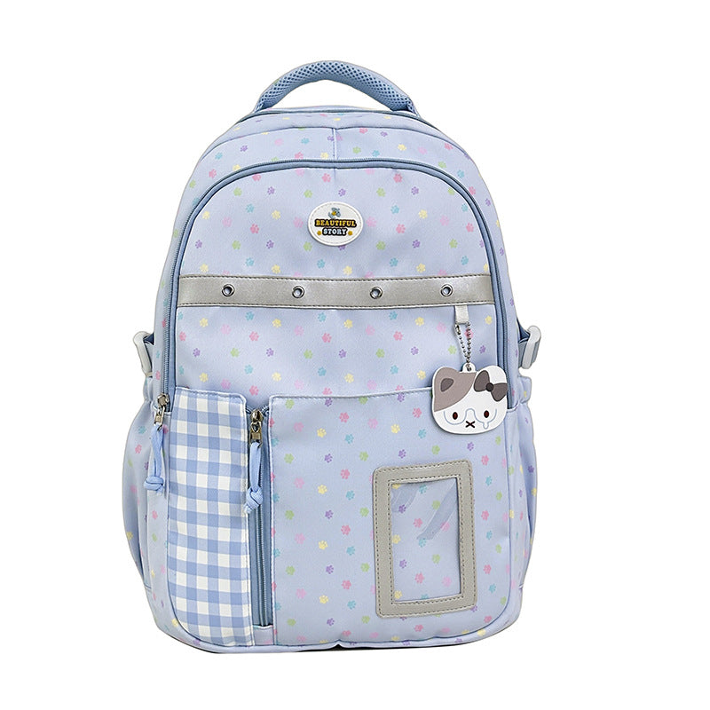 Blumenmuster Multi-Taschen Rucksack Brehn