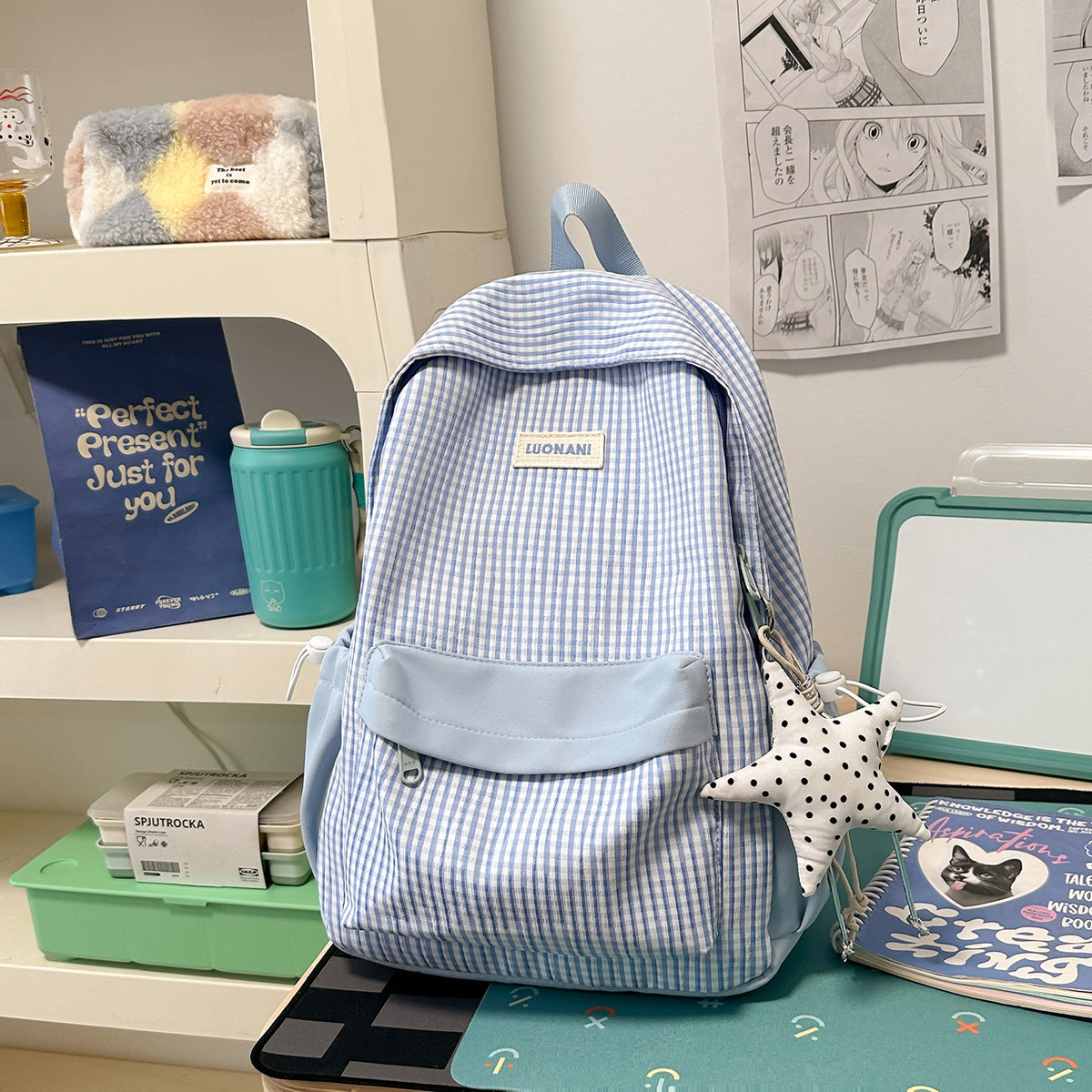 Stylische gestreifte Rucksack Brehn