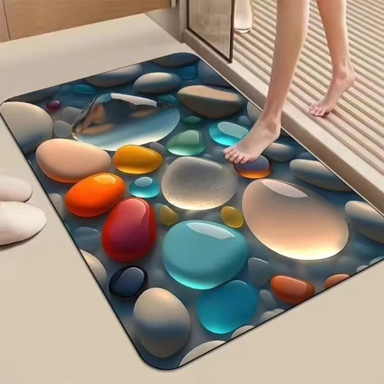Rutschfeste, wasserabsorbierende Badematte Brehn