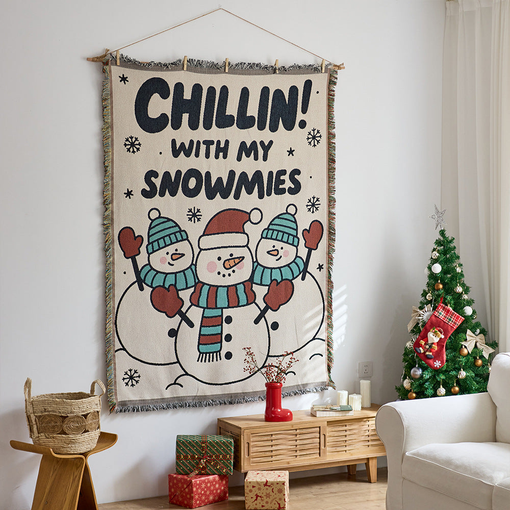 Festive Cartoon-Themen Wandteppich