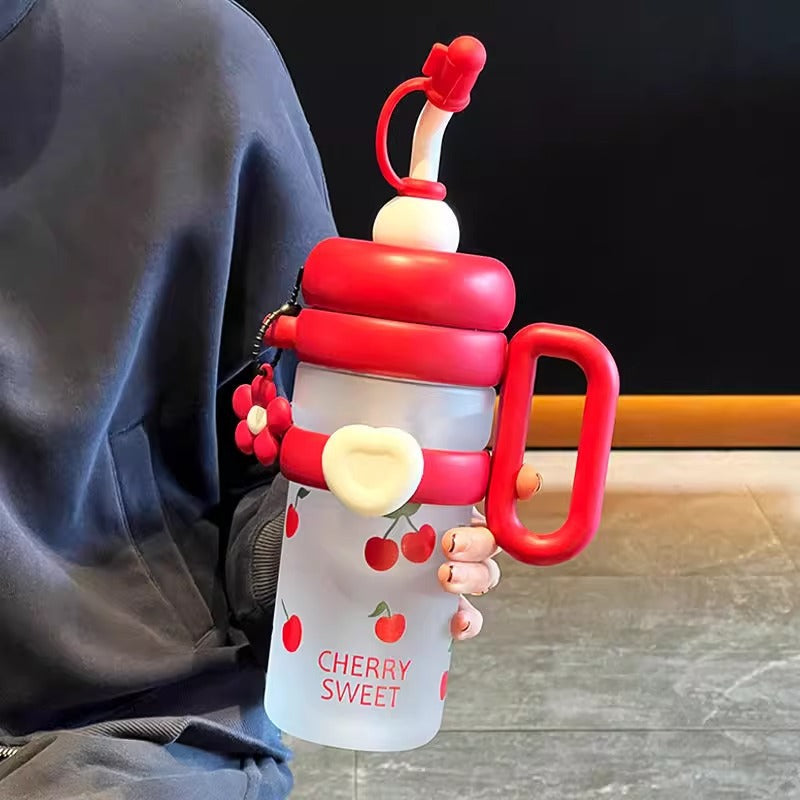 Unisex Trinkflasche mit nachfüllbarem Strohhalm Brehn