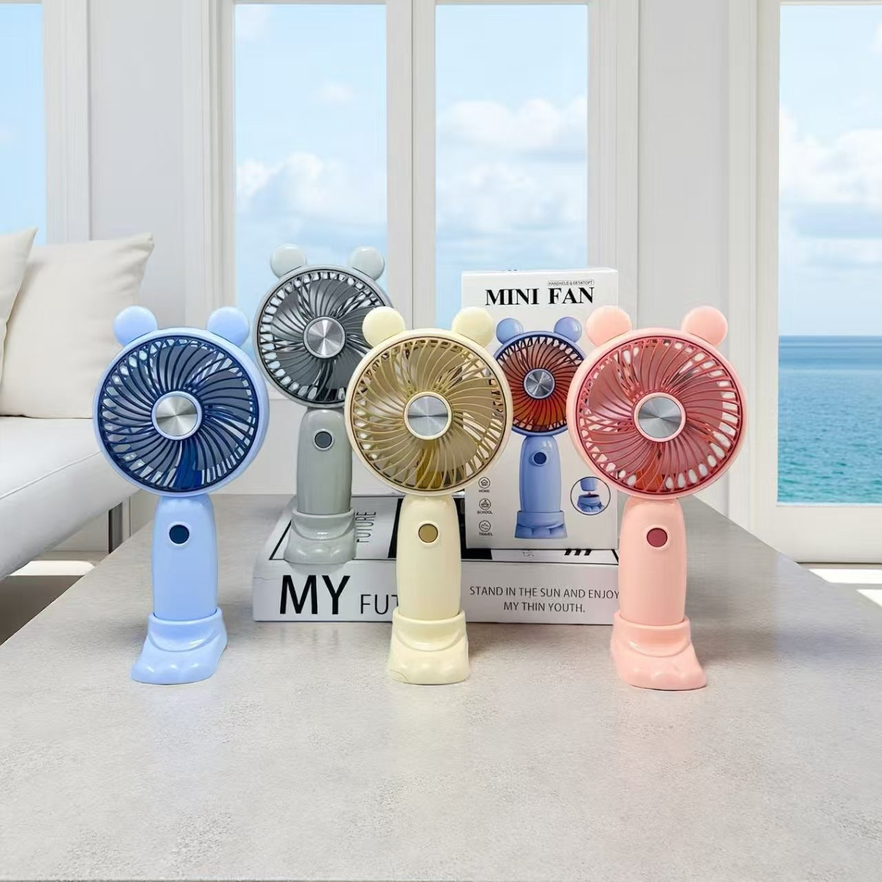 Damen Tragbarer Handventilator im verspielten Bären-Design Brehn