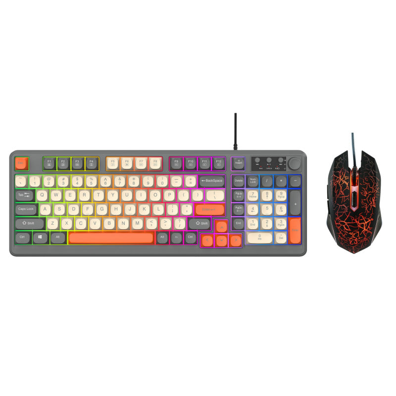 Verdrahtete RGB Gaming-Tastatur und Präzisions-Gaming-Maus Brehn