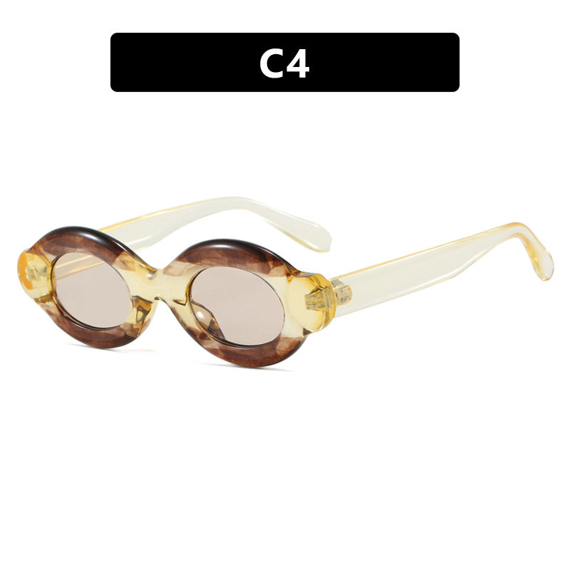 Damen Sonnenbrille im trendigen Retro-Design mit ovalen Gläsern Brehn