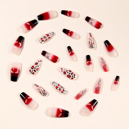 Künstlerische Lange Stiletto Nagelkunst Erweiterungen Brehn
