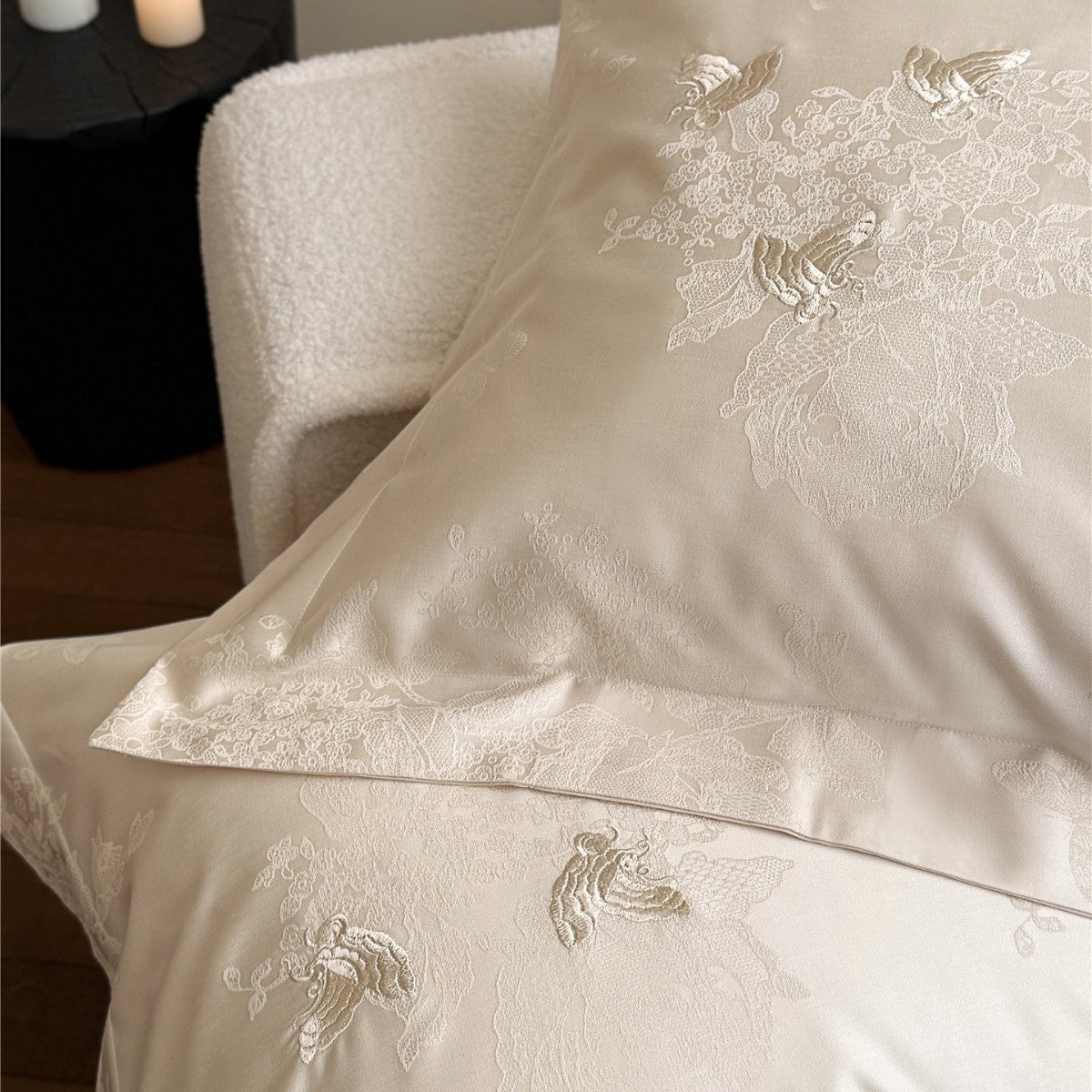 Luxus Jacquard Satin Bettbezug Set