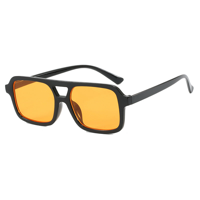 Damen modische quadratische Sonnenbrille aus transparentem Kunststoff Brehn