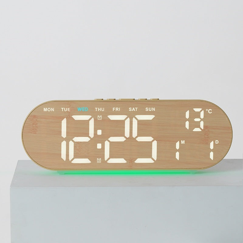 Digitaler Wecker mit Multifunktionalem Led-Display und Integrierter Thermometerfunktion Brehn