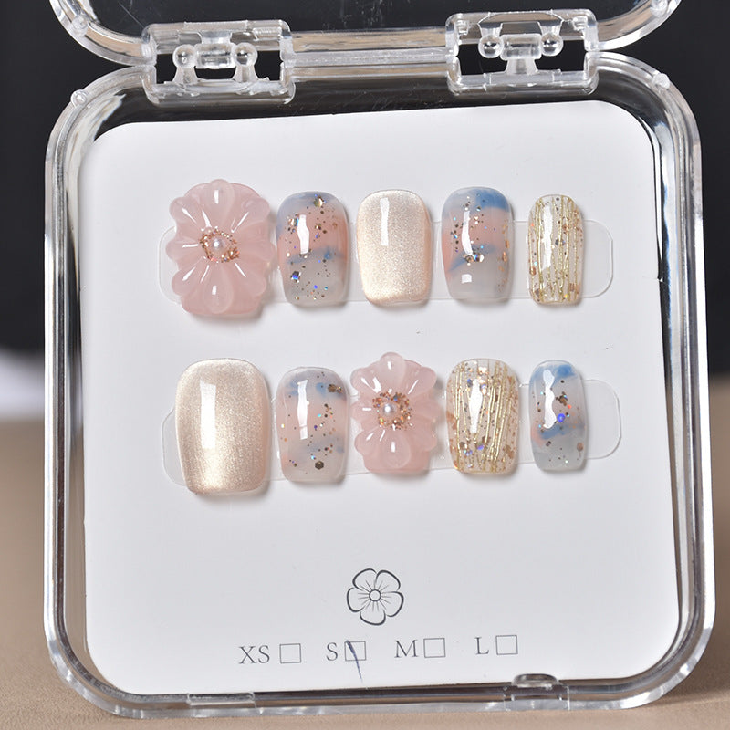 Dekorativer Floral Press-On Nagelset Brehn