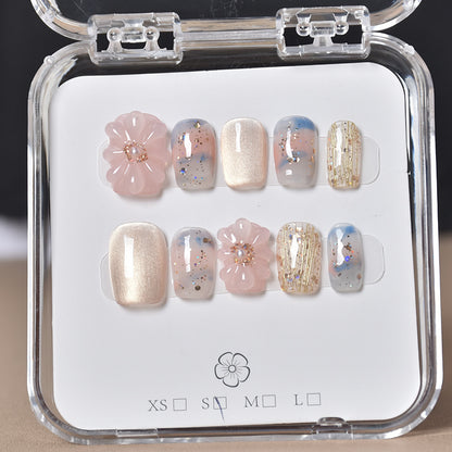 Dekorativer Floral Press-On Nagelset Brehn