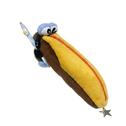 Plüsch Hot-Dog-förmiges Federmäppchen