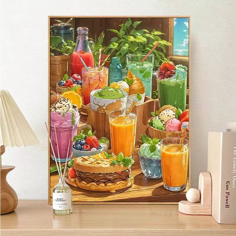 Gourmet Dessert-Themen Leinwand Kunstdruck Brehn