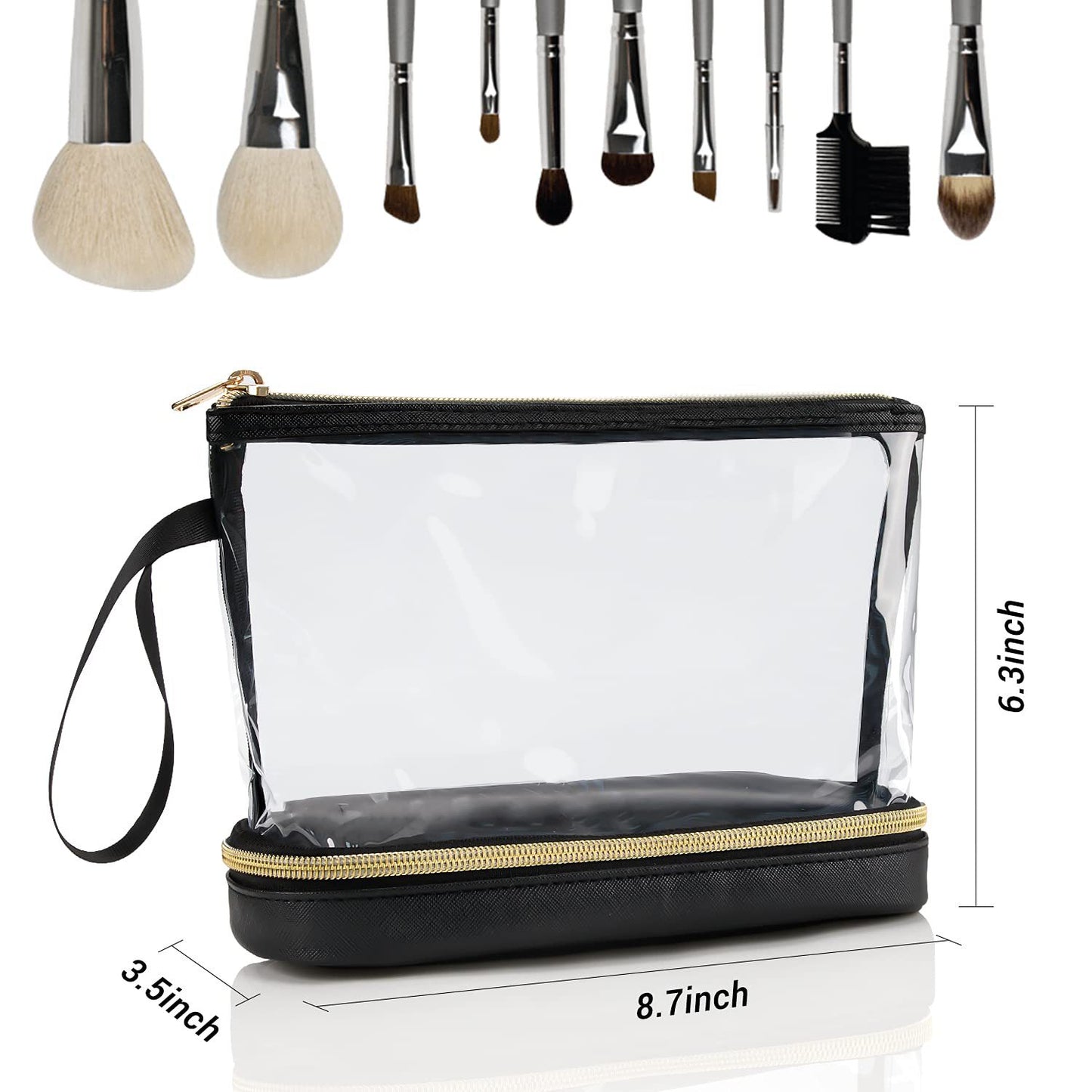 Kosmetik-Organizer-Tasche mit Durchsichtigen Fächern Brehn