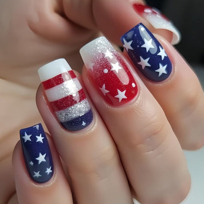 Patriotische Themen Nagelkunst Erweiterungen Brehn