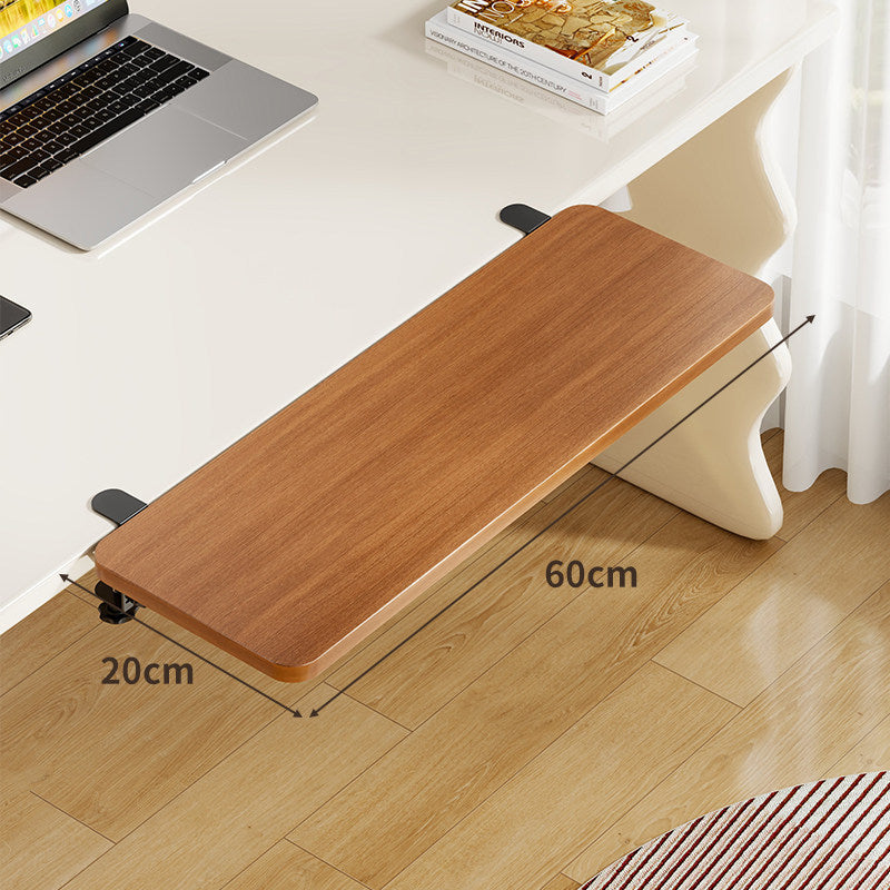 Unter-Desk Bambus Ausziehbare Arbeitsfläche Clamp-Montierte Tastatur- & Mausplattform